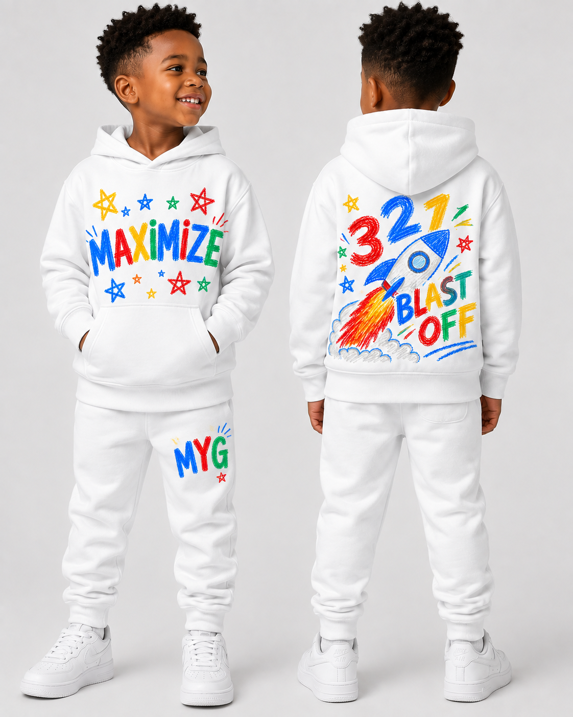 MYG 321 Blast Off Kids Sweatsuit